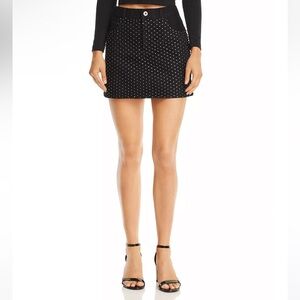 NWT Pistola Ryder Embellished Rhinestone Mini Skirt Size 27
